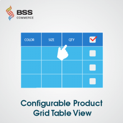 BSS Commerce Configurable Product Grid Table View